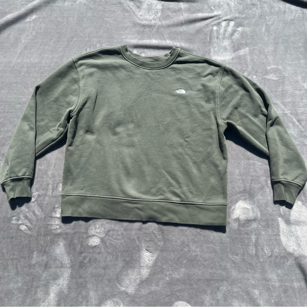 The North Face Sweatshirt Womens XS Green Logo Comfort Soft